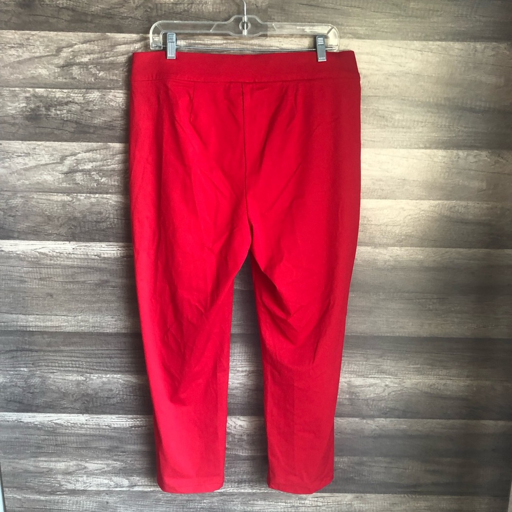 Chico’s Red Travelers Collections Slacks 1.5 Ankle - Picture 3 of 4